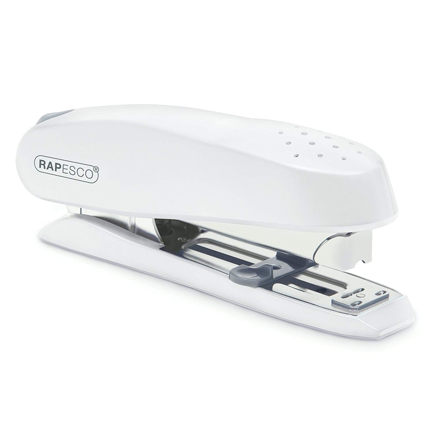Rapesco 1390 ECO Spinna Front Loading Stapler, 50 Sheet Capacity, Soft White