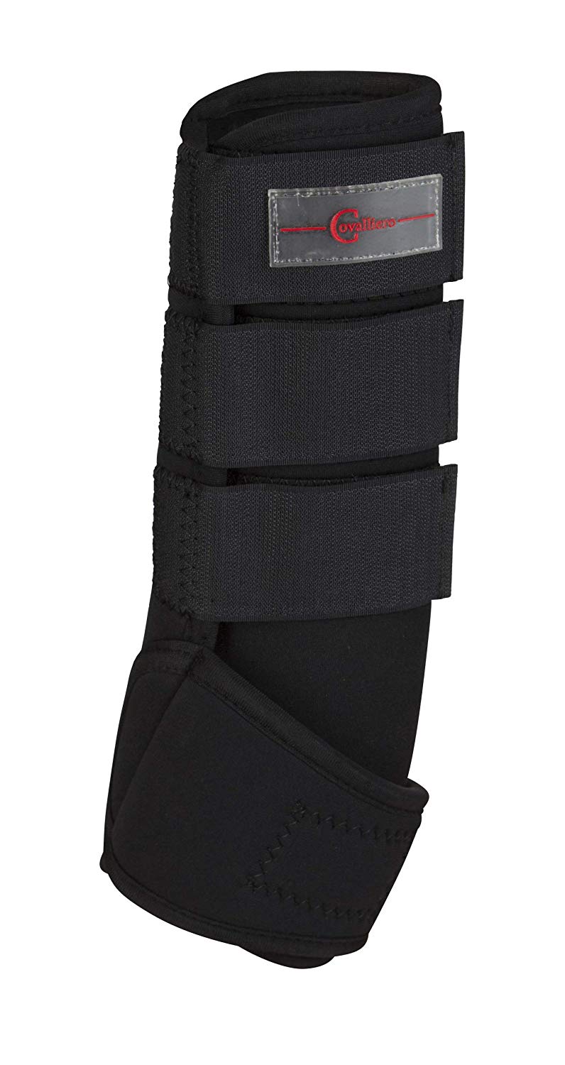 Kerbl 320133 Fetlock Boots Synthetic Rubber WB Set of 4 Black, warmblood