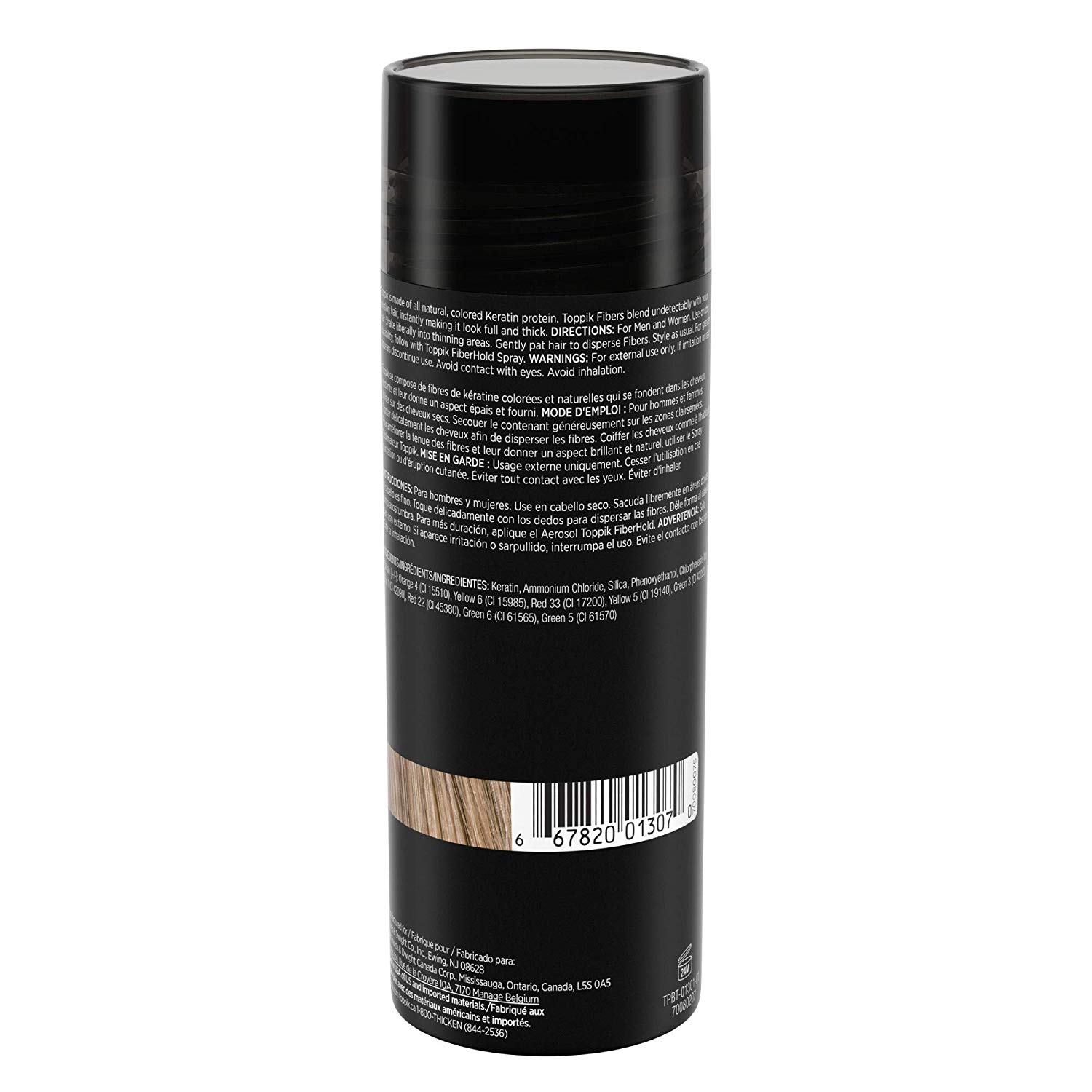 Toppik Hair Building Fibres Powder, Medium Blonde, 55g Bottle, for A Thicker-looking Hairline, Crown and Beard - Image 2