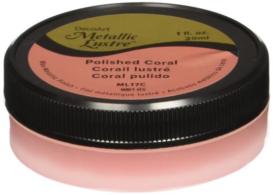 Deco Art Metallic Lustre Wax Finish 1oz-Polished Coral, 2.54 x 10.16 x 15.24 cm