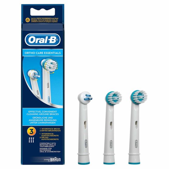 Oral-B Genuine Ortho Care Essentials Replacement Heads, 1 Interspace Brush and 2 Ortho Brush Heads