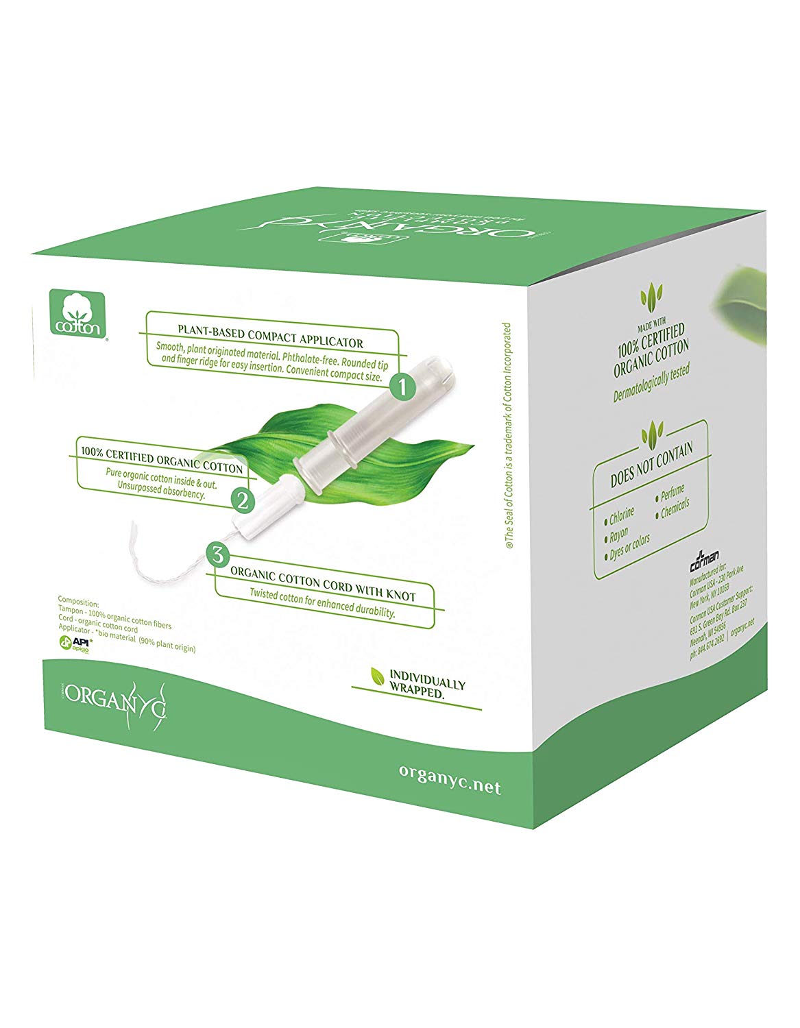 ORGANYC Super Compact Applicator Tampons - Image 3