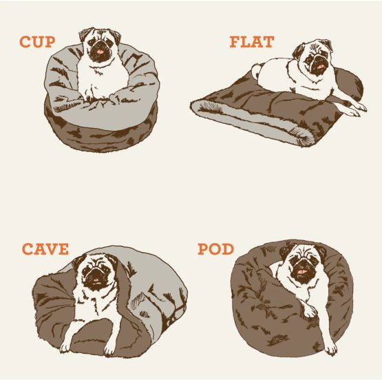 P.L.A.Y. (Pet Lifestyle And You) Snuggle Bed - Faux Fur/Cotton Canvas - Charcoal Grey - S - Image 4