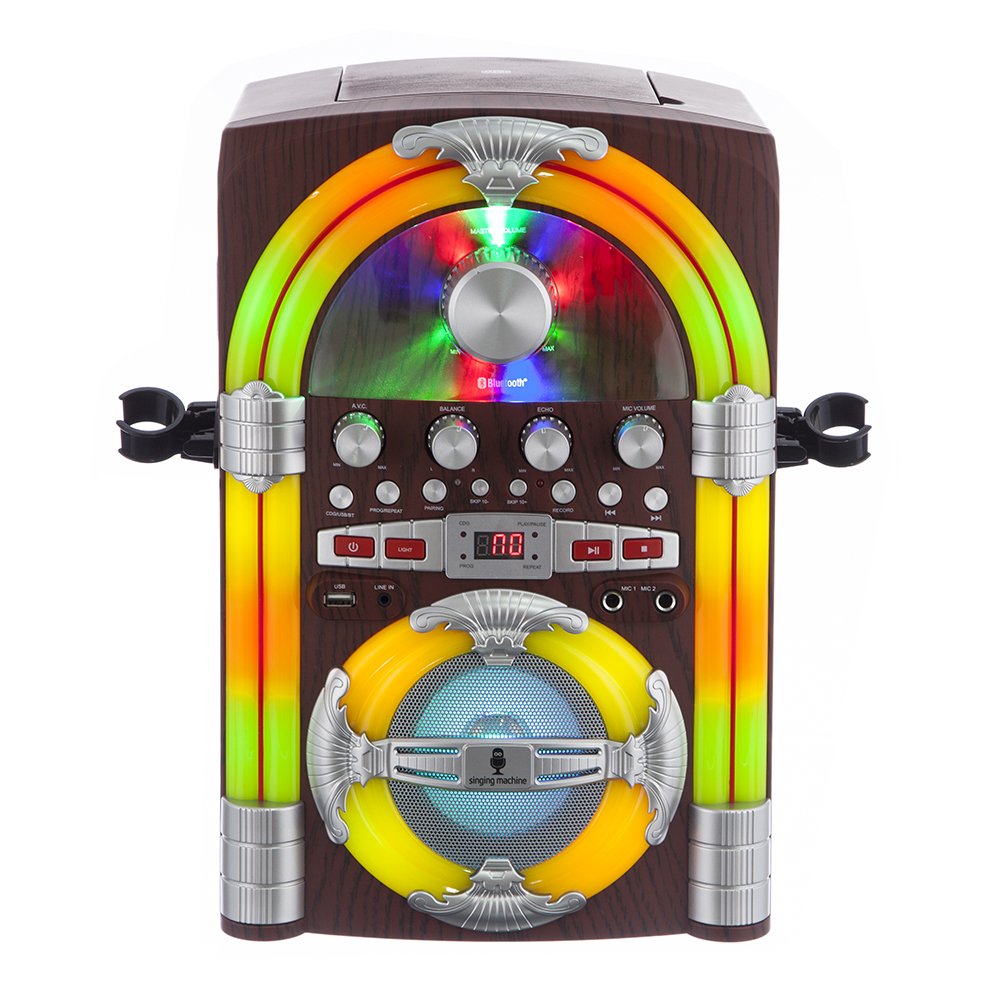 Singing Machine SML645BT Jukebox Bluetooth Karaoke Machine With Lights and Microphone, Multicolour - Image 2