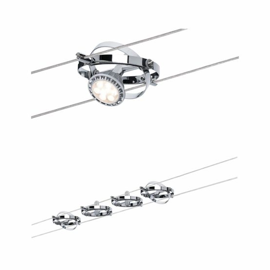 Paulmann Wire System, Metal, GU5.3, 7.5 W, Chrome matt, Chrome