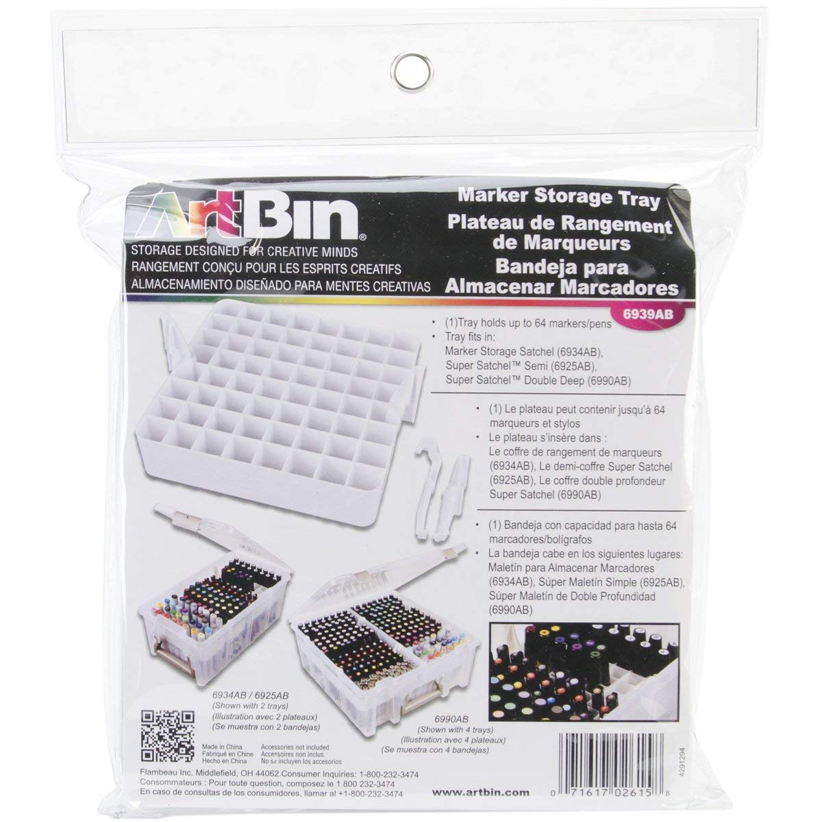 ArtBin 6939AB Marker Storage Tray, White, Marker Tray