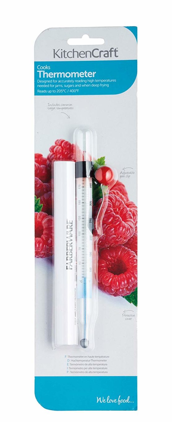 KitchenCraft Jam / Sugar Thermometer with Protective Cover, Glass - Image 2