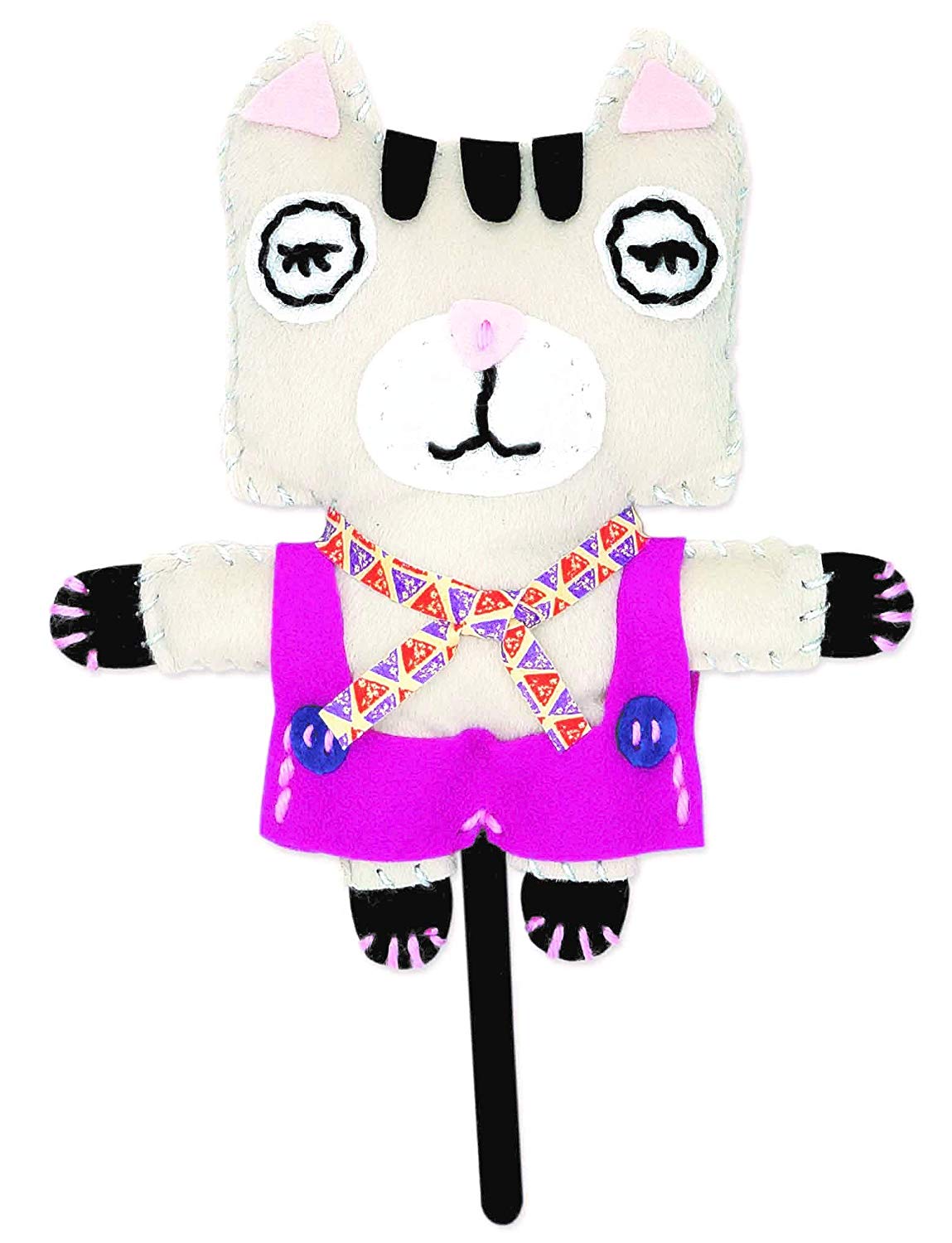 Avenue Mandarine, Ref 52654O, Little Couz'in Sewing Introductory Activity Box, Tina the Cat, Includes Felt, Thread, Wadding - Image 3
