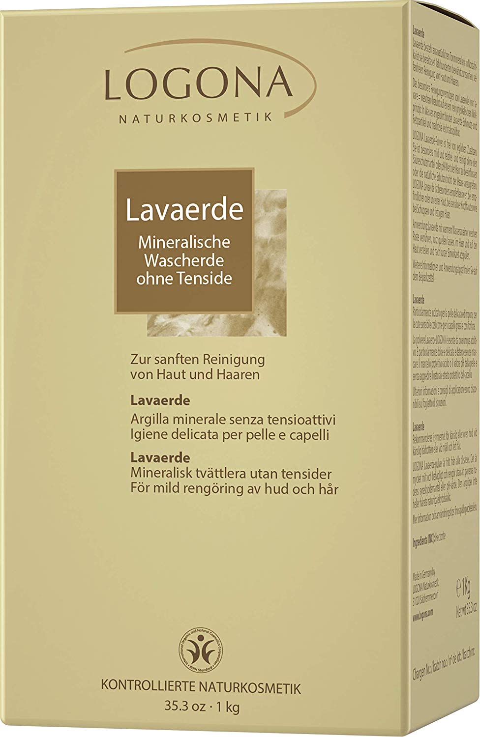 Logona Lavaerde Mineral Compound, 1 kg (Pack of 1)