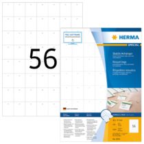 HERMA Robust Printable Tags, 56 Tags Per A4 Sheet, 5600 Tags For Laser And Inkjet Printers, Perforated, 30 x 37 mm (8044)