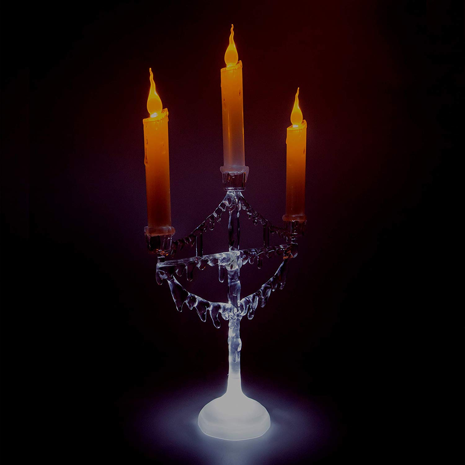 The Christmas Workshop Flickering Candelabra, Clear Acrylic - Image 2