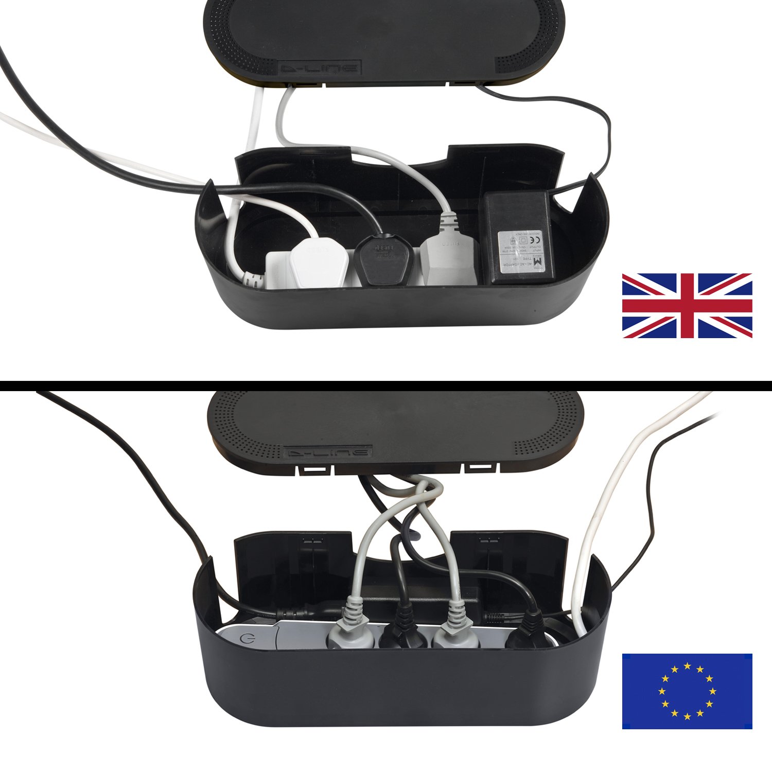 DLine Cable Tidy Box, Hide and Conceal Extension Blocks and Electrical