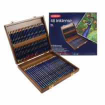 Derwent Inktense Permanent Watersoluble Pencils, Drawing & Painting, Set Of 48 In Wooden Gift Box, Ideal For Layering & Use On Fabrics, Professional Quality, 2300151