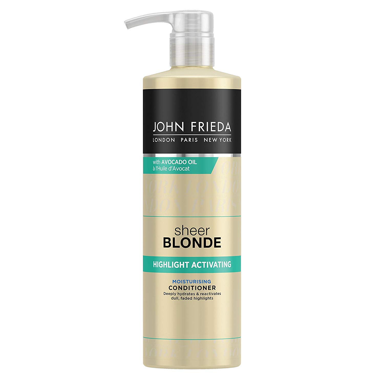 John Frieda Sheer Blonde Highlight Activating Moisturising Conditioner for Lightened and Highlighted Blonde Hair 500 ml