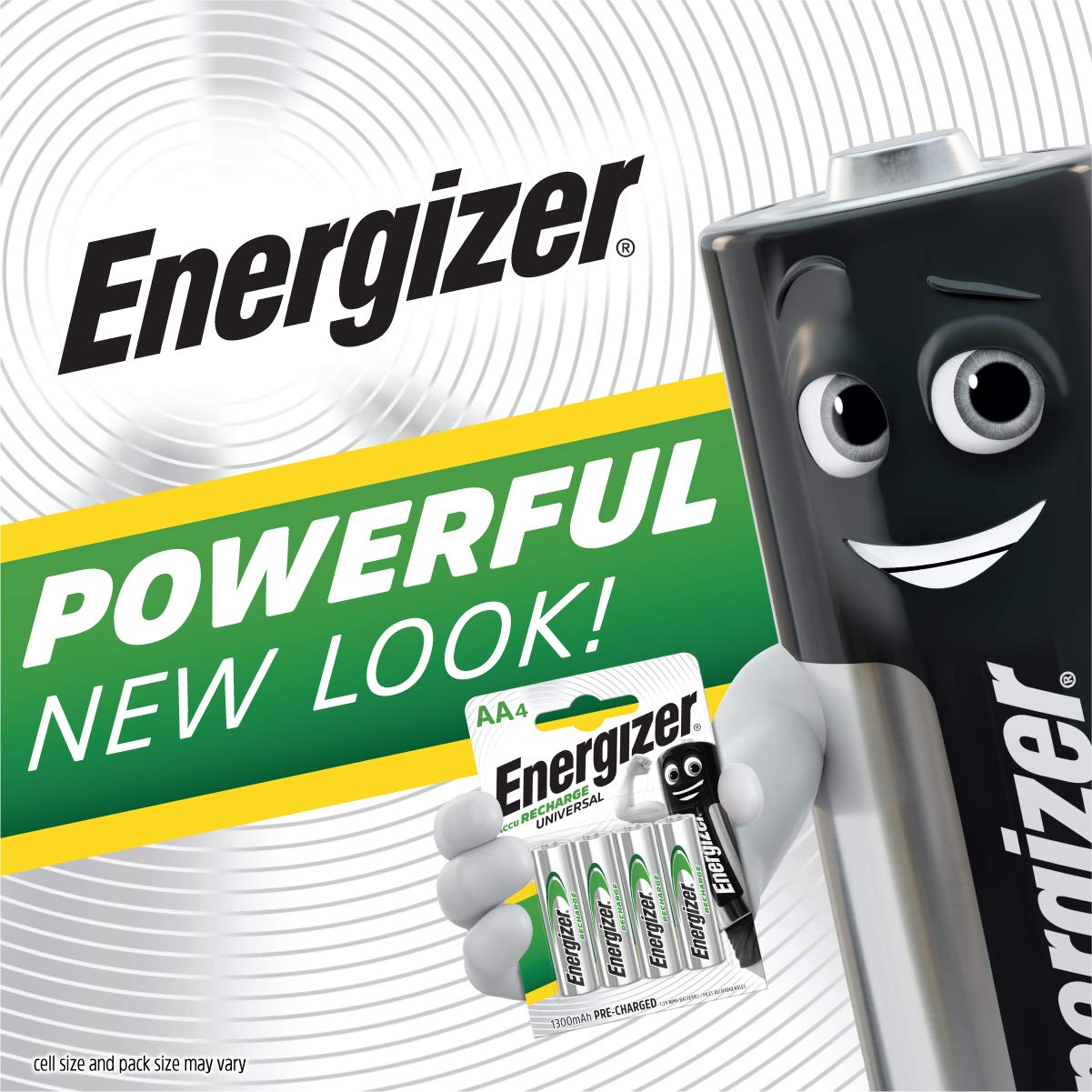 Energizer Recharge Universal, Rechargeable Batteries AAA (4 Pack), 600 mAh NiMH Triple A Battery - Image 2