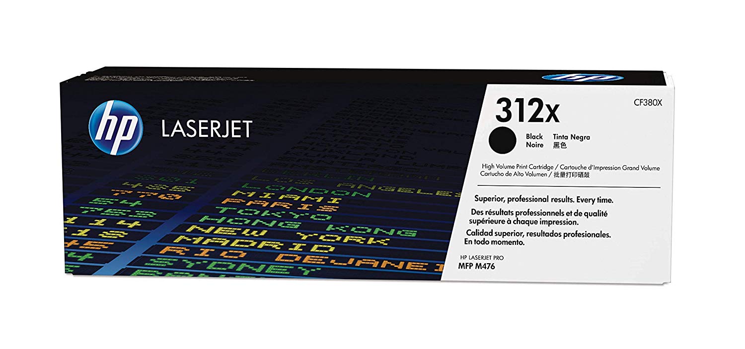 HP CF380X 312X High Yield Original LaserJet Toner Cartridge, Black, Single Pack