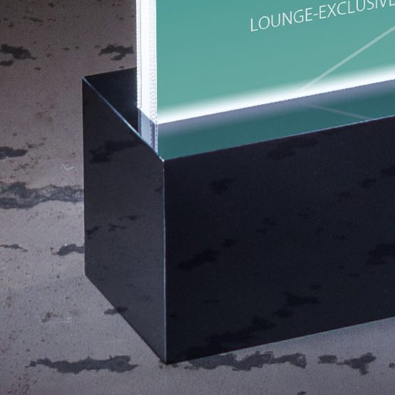 SIGEL TA424 LED Sign Holder, upright, for DL, illuminated double-sided presentation, acrylic, transparent, 1 pc. - Image 3