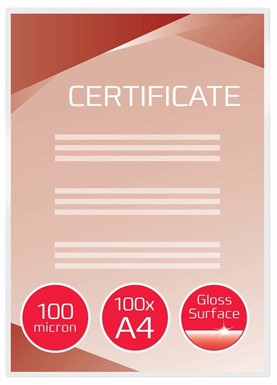 GBC A4 2x100 Micron Gloss Laminating Pouches, Pack of 100, 3740306 - Image 3