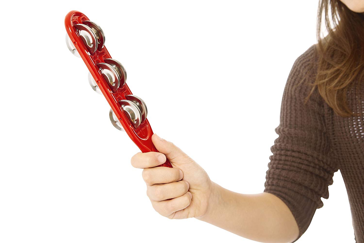 Nino Percussion Jingle Stick Instrument - Musical Instrument for Children from 3 Years - Plastic and Steel, Red (NINO13R) - Image 2