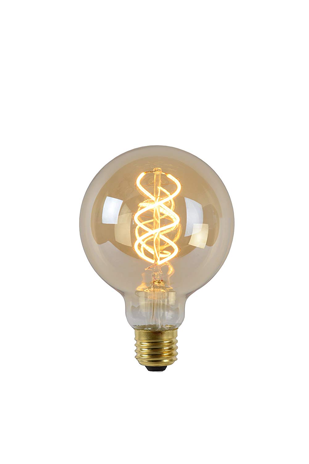 Lucide LED Bulb - Filament Bulb - diameter 9,5 cm - LED Dim. - 1x5W 2200K - Amber, 1 x 1 x 13.8 cm
