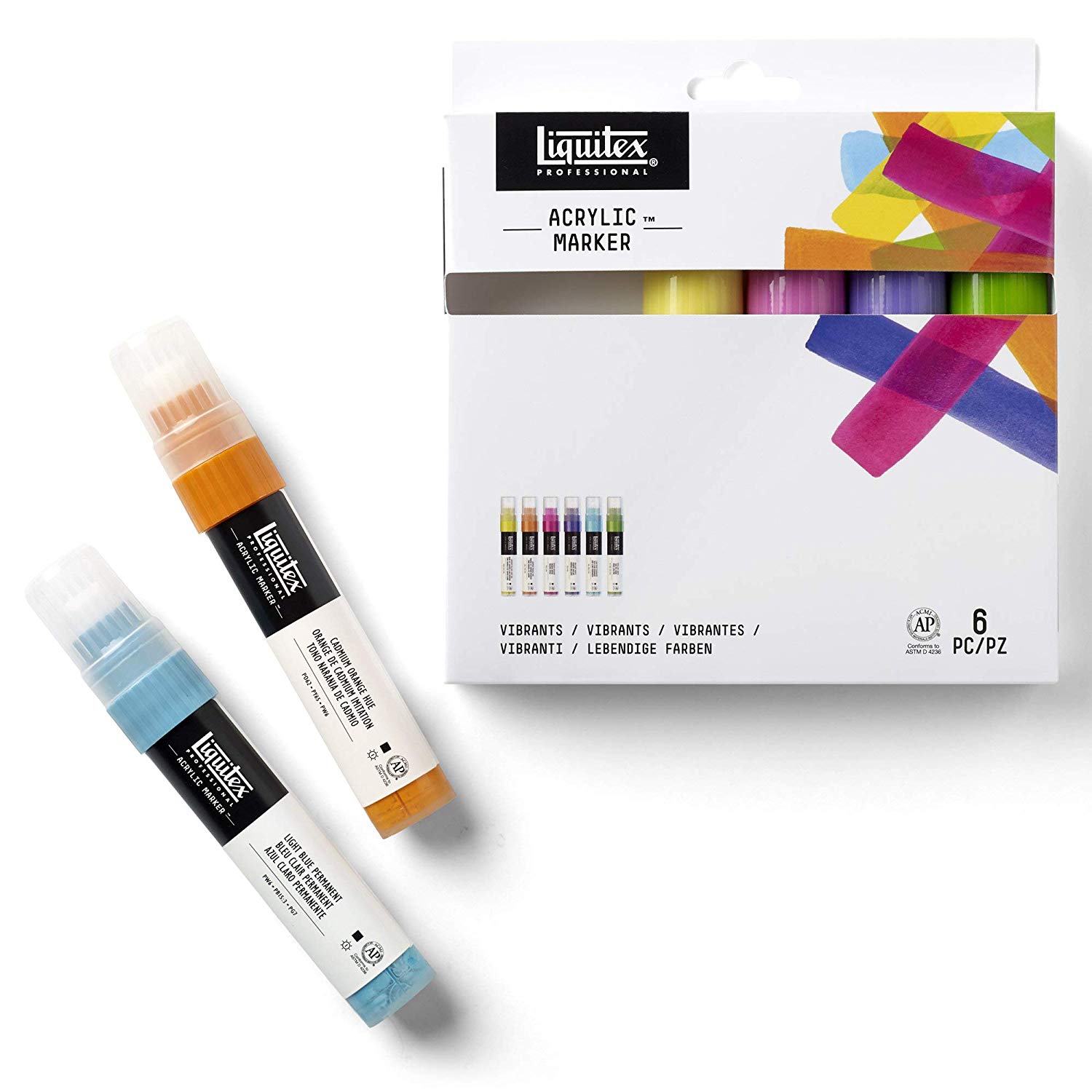 Liquitex Color, Acrylic, Wide-Vibrant Tones, 6 stück (1er Pack), Wide - Vibrant Tones, 6 count (Pack of 1) - Image 2