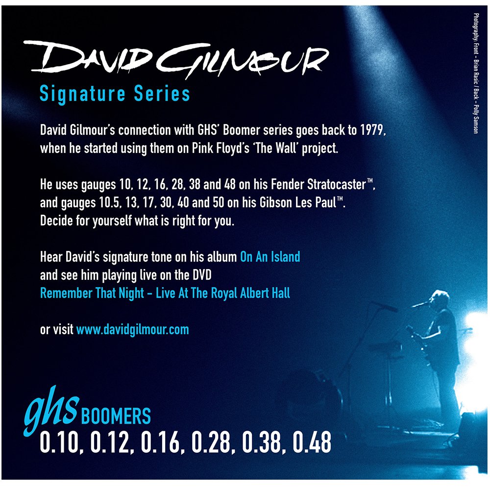 GHS GB-DGF Boomers David Gilmour Electric Guitar String Set - 10-48, BLACK, Single - Pack of 1 - Image 2