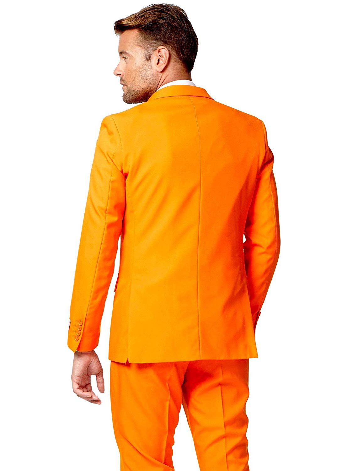 OppoSuits Men's Solid Color Party Orange - Full Suit: Includes Pants, Jacket and Tie, 52, OSUI-0001-EU62, The Orange - Image 2