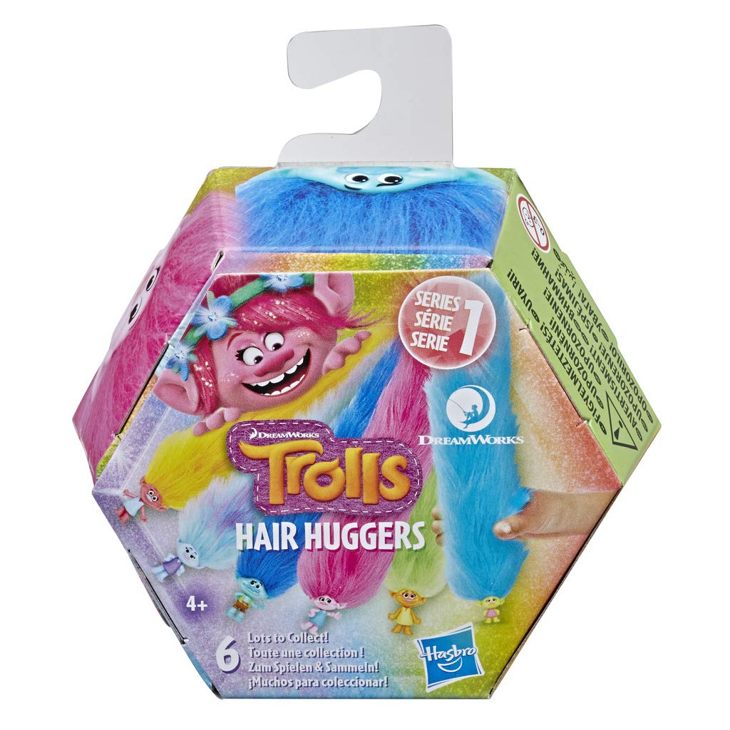 DREAMWORKS TROLLS Hair Huggers Series 2 Miniature Snap-On Toy Figure Blind Box, Multicolor, Standard