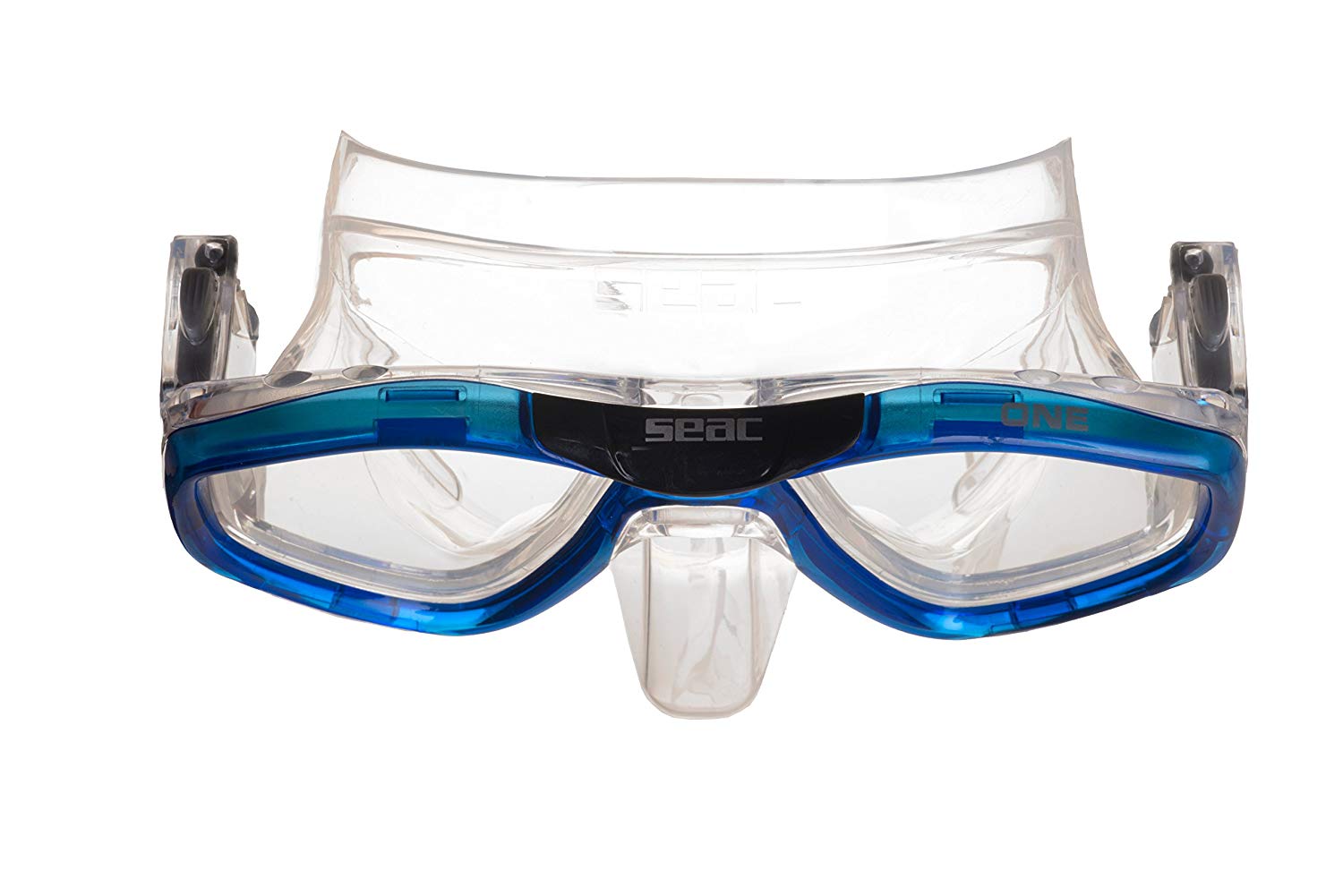 SEAC One, Diving Mask for Scuba Diving Snorkeling, Free Diving and Spearfishing, Replaceable Lenses, transparent/black, standard - Image 3