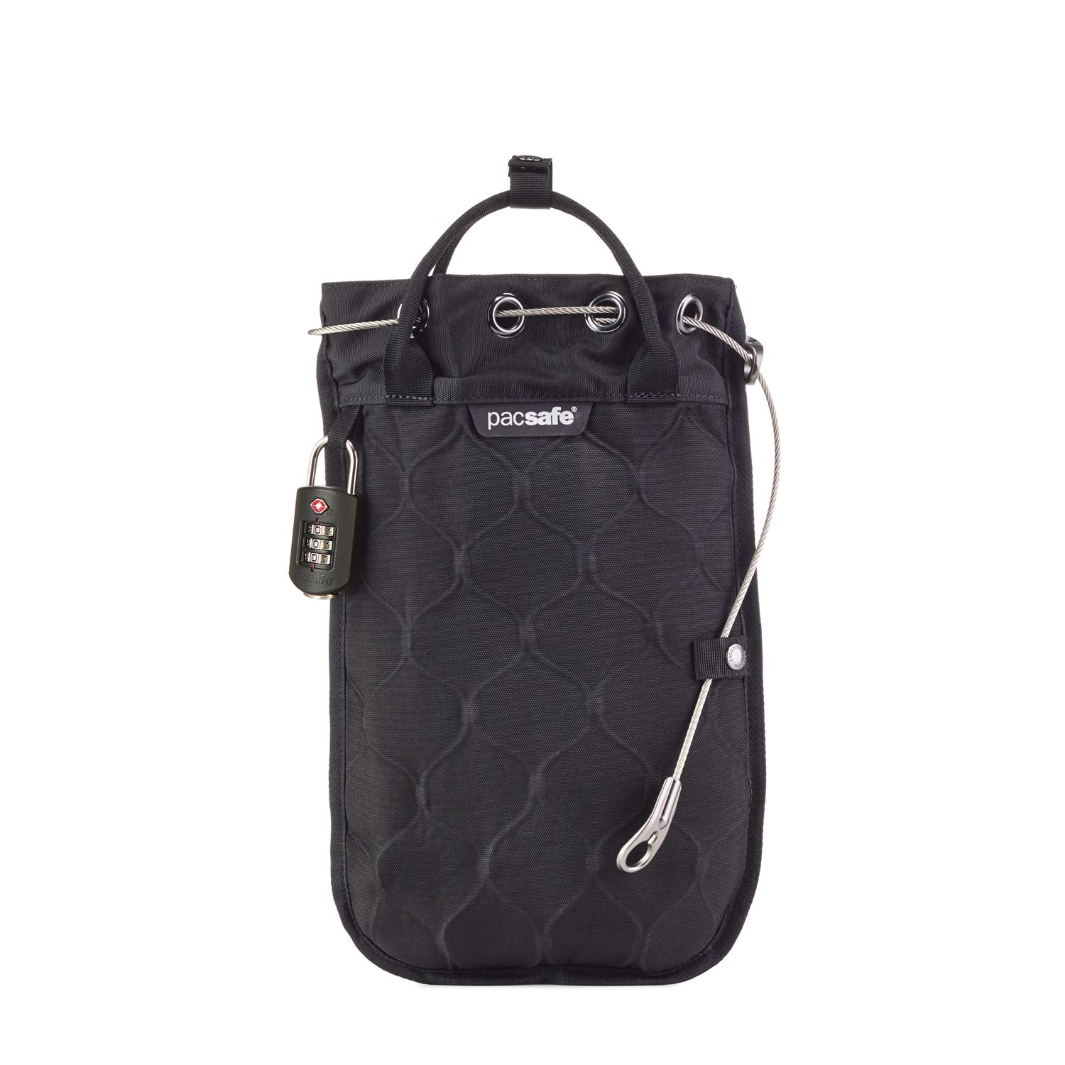 Pacsafe Travelsafe 3L Anti-Theft Portable Safe with TSA Lock, carrying bag, 3 Litres, Black, 21 cm x 33 cm x 6 cm