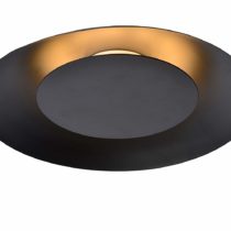 Lucide Flush Ceiling Light, Metal 12 W, Black