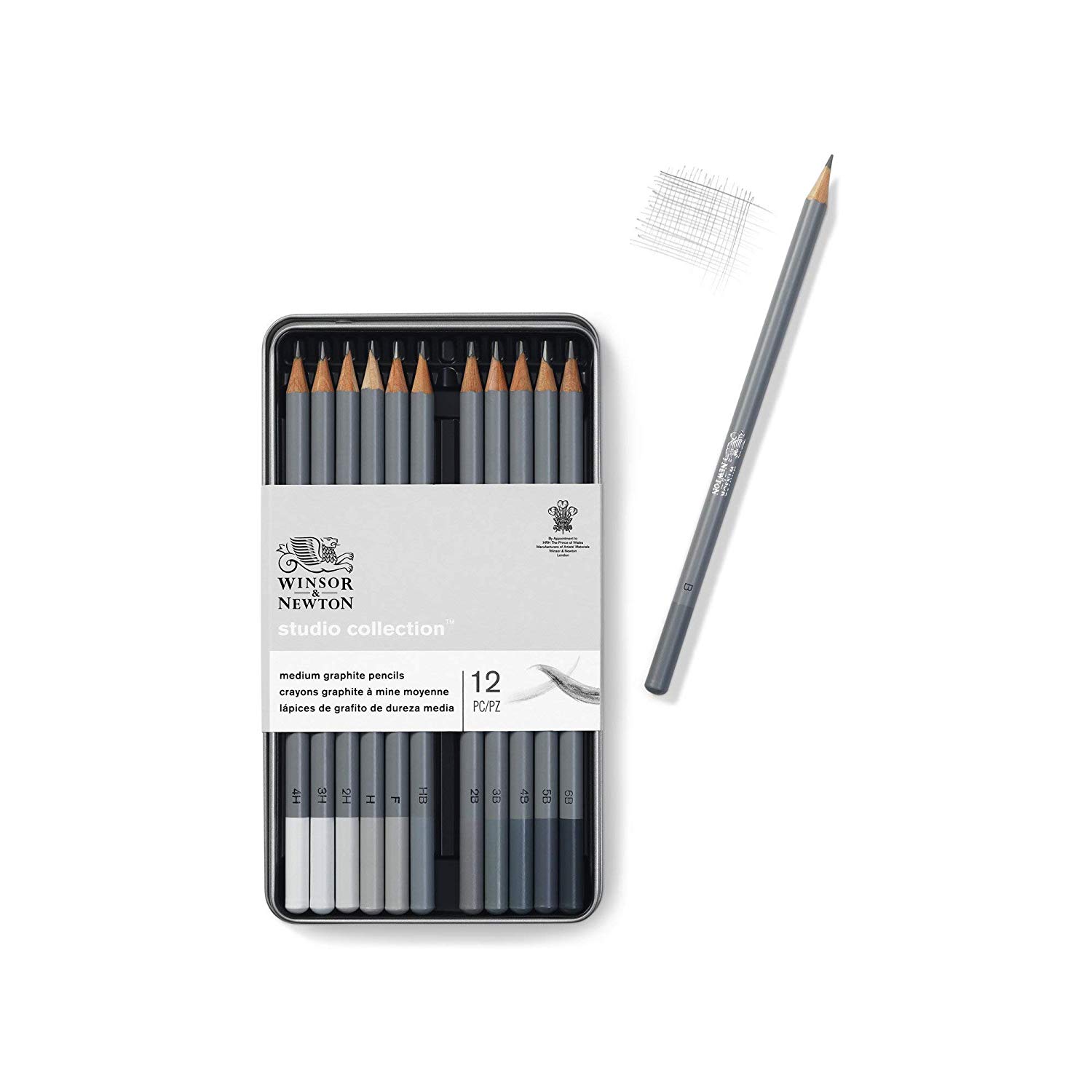 Winsor & Newton 490008 Studio Collection Graphite Pencils, Set of 12 - Image 3