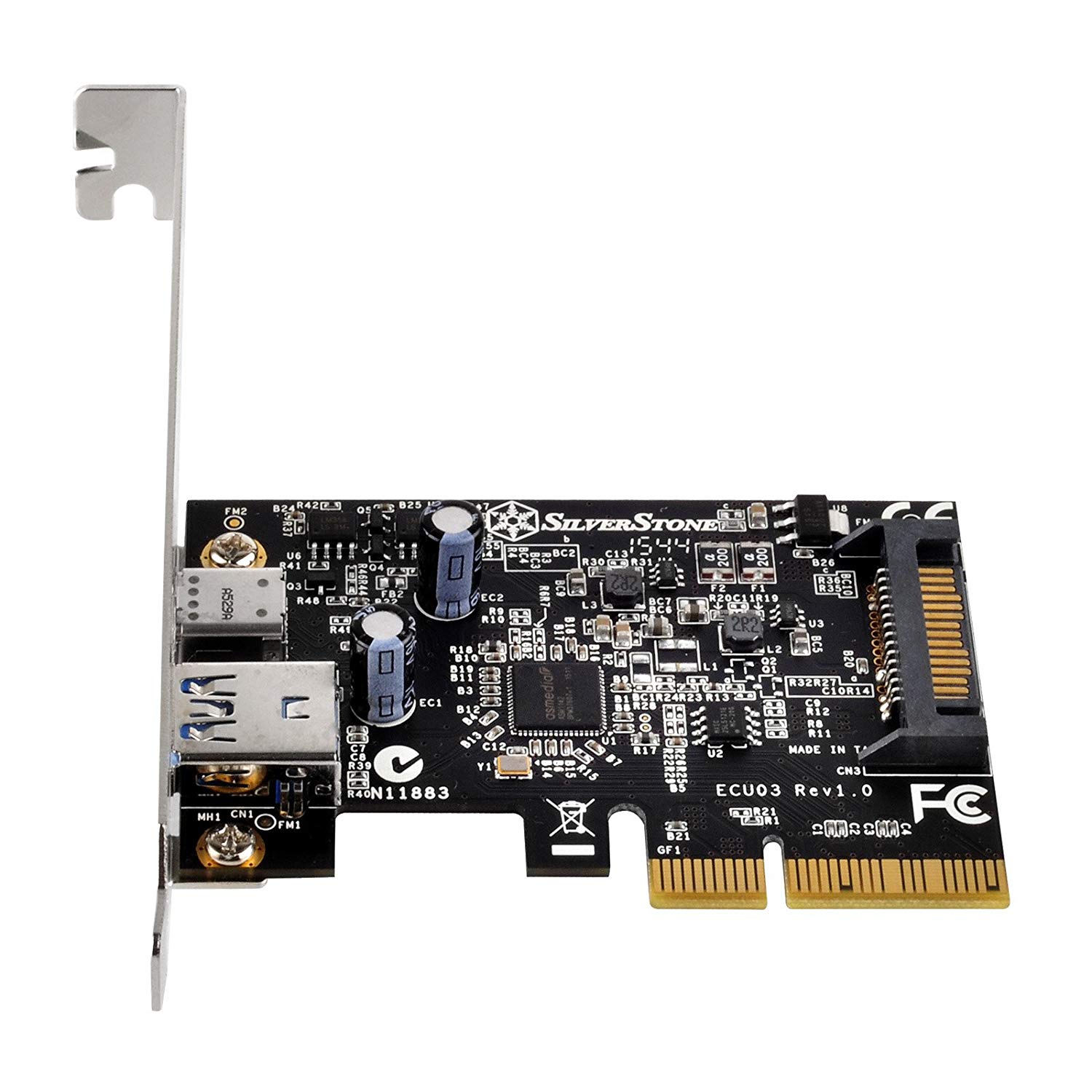 SilverStone SST-ECU03 - SuperSpeed 1x USB 3.1 Type C, 1x USB 3.1 Tpye A PCI-E Express Card Gen 2.0 2x, 10Gbps, support low profile - Image 4