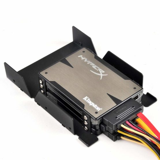SilverStone SST-SDP08B-E - 3.5" to 3x 2.5" SSD/HDD Mounting Adapter Bracket Hard Drive Holder, black - Image 4