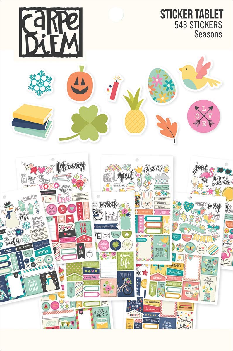 Simple Stories 7974 Planner Essentials Stickers, Multi-Colour, Size A5, Pack of 12,21 x 14 x 0.4 cm - Image 2