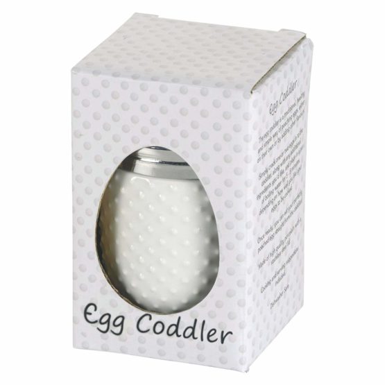 BIA Egg Coddler, Porcelain, White Dotted, Single - Image 4