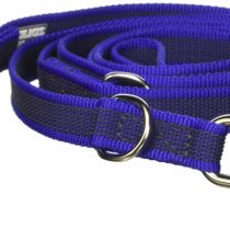 Julius-K9 216GM-B-DP Color & Gray Super-Grip Leash, Adjustable, 20 mm x 2.2 m, Blue-Gray