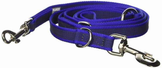 Julius-K9 216GM-B-DP Color & Gray Super-Grip Leash, Adjustable, 20 mm x 2.2 m, Blue-Gray