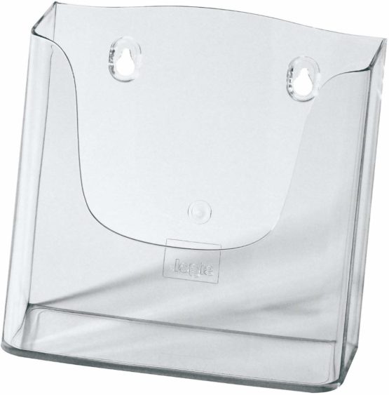 SIGEL LH116 Wall-Mounted Literature Holder, for A5, acrylic, clear, 1 pc.