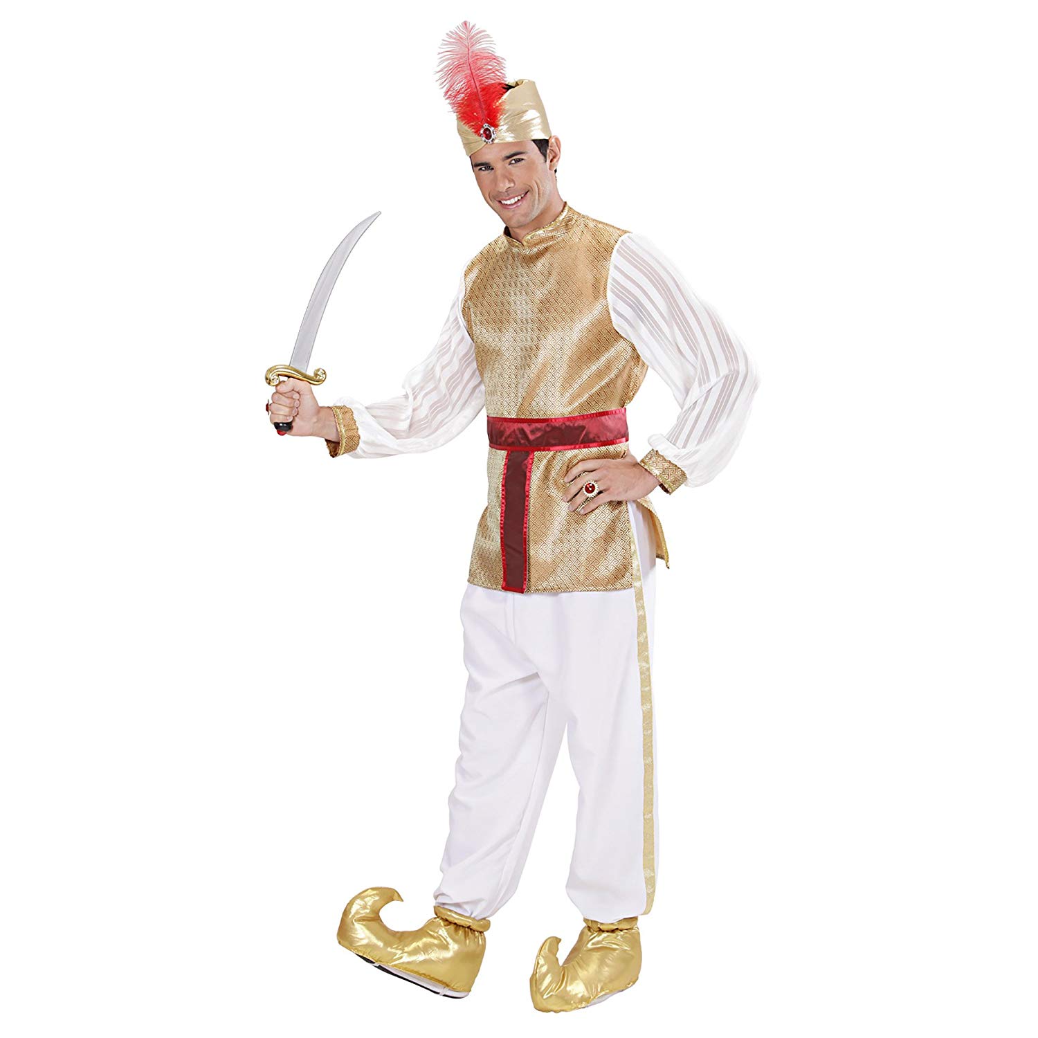 Widmann WID9563S ? Gold Arab Costume Overshoes, Multi-Colour, One Size, Multicolored - Image 3