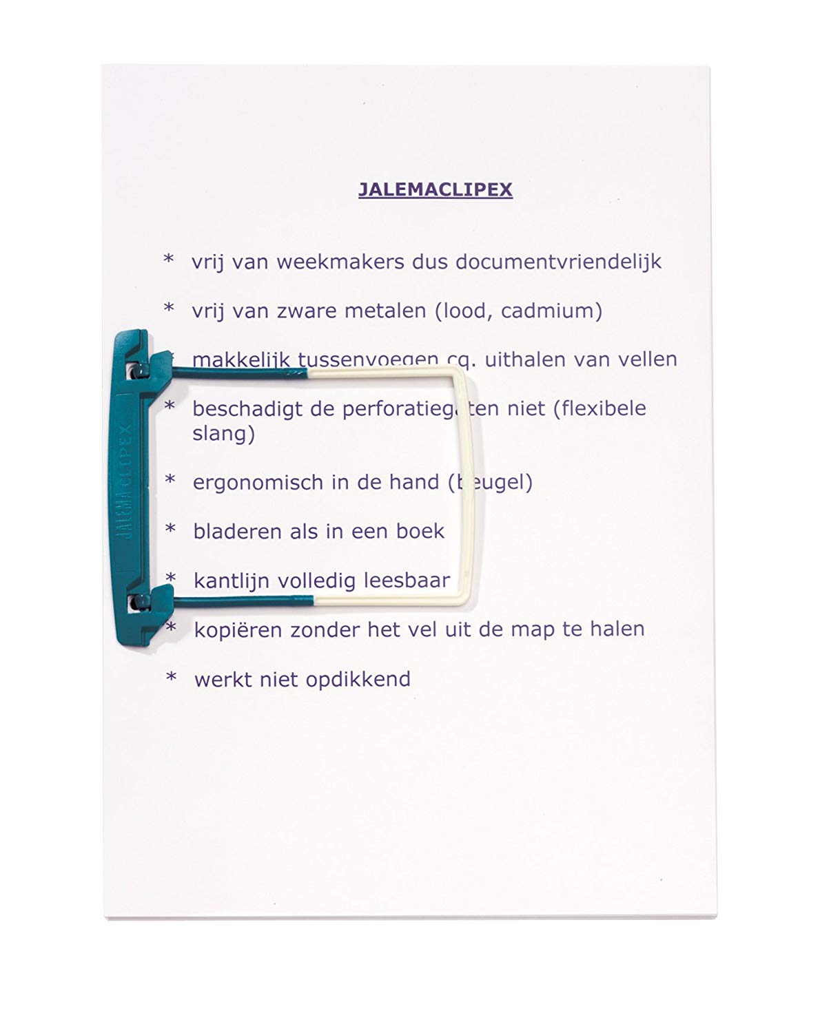Djois Green Filing Clip, Pack of 100, 1.97 inches, PVC-Free, Softener-Free, Plastic, JalemaClipex - 100 Stück Set - Image 3