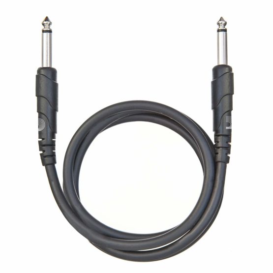 D'Addario Guitar Cable - Guitar Patch Cable - Instrument Cable - Guitar Accessories - Classic Series Cable - 1 Foot/0.30 Meters - Straight End - 1 Pack