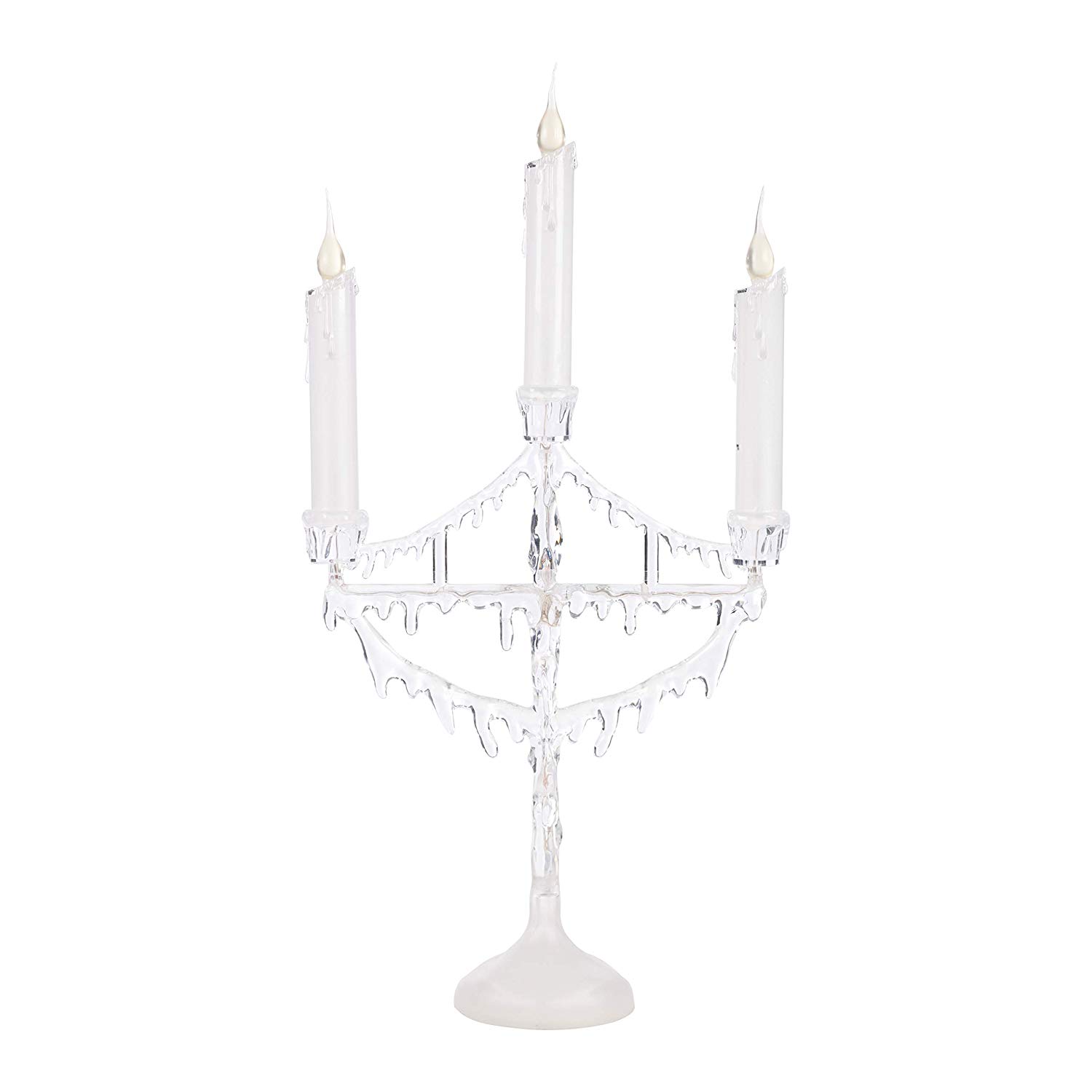 The Christmas Workshop Flickering Candelabra, Clear Acrylic
