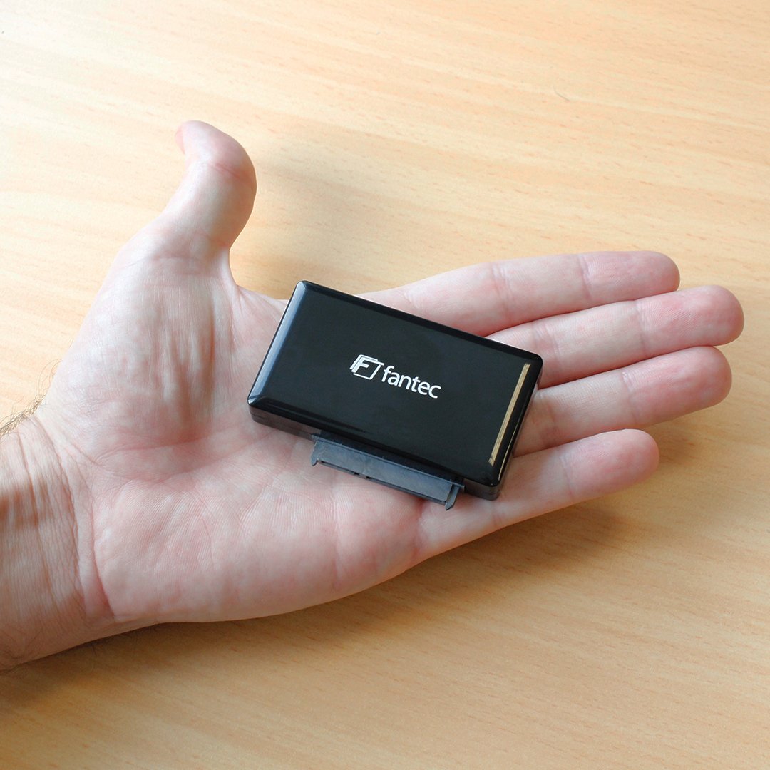 Fantec 1817 Ad U3SA USB 3.0 2.5 inch SATA HDD/SSD Adapter for 6.4 8.9 cm (3.5), 12 V Interface, black - Image 3