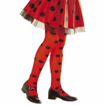 Widmann 01245 Ladybird Tights, Red/Black, 7-10 Years