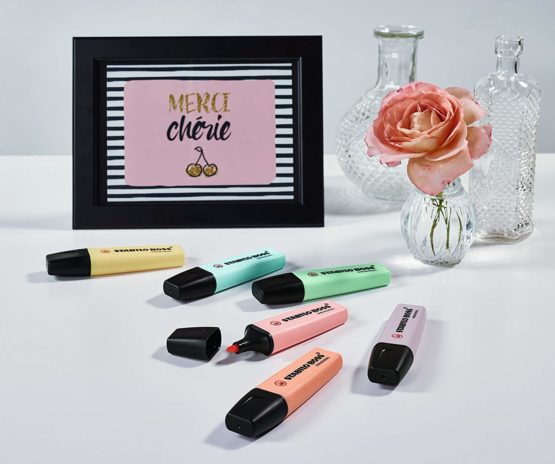 Highlighter - STABILO BOSS ORIGINAL Pastel Wallet of 6 Assorted Colours - Image 4