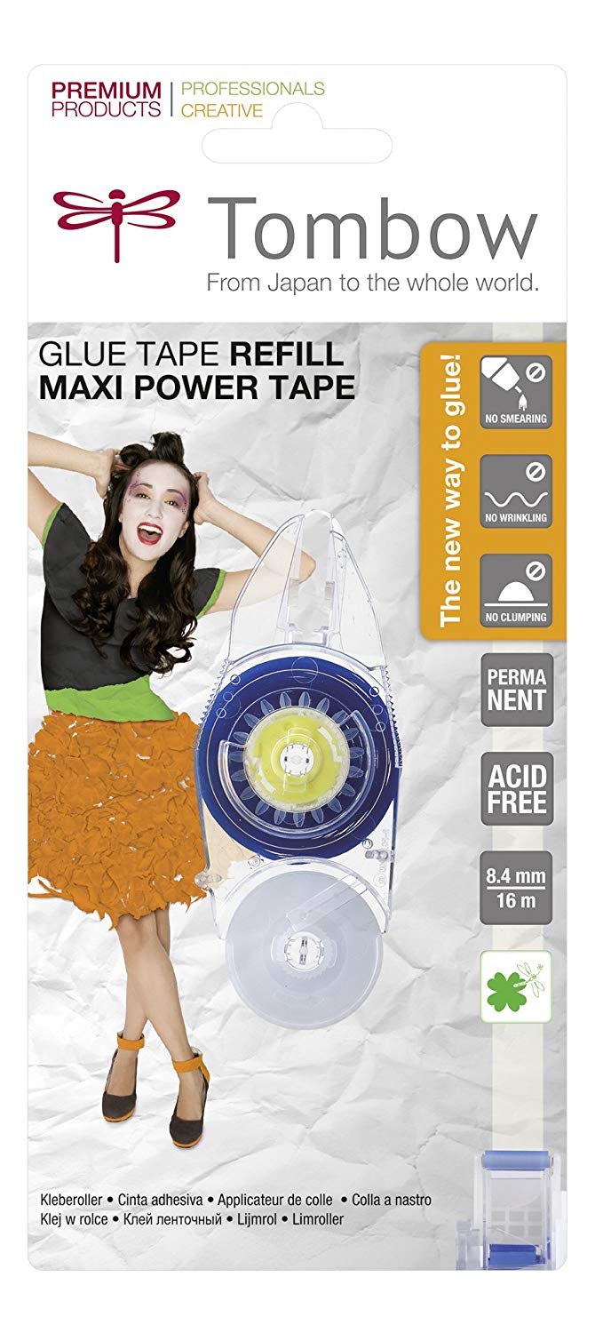 Tombow 8.4 mm x 16 m Maxi Power Tape Refill, Transparent - Image 2