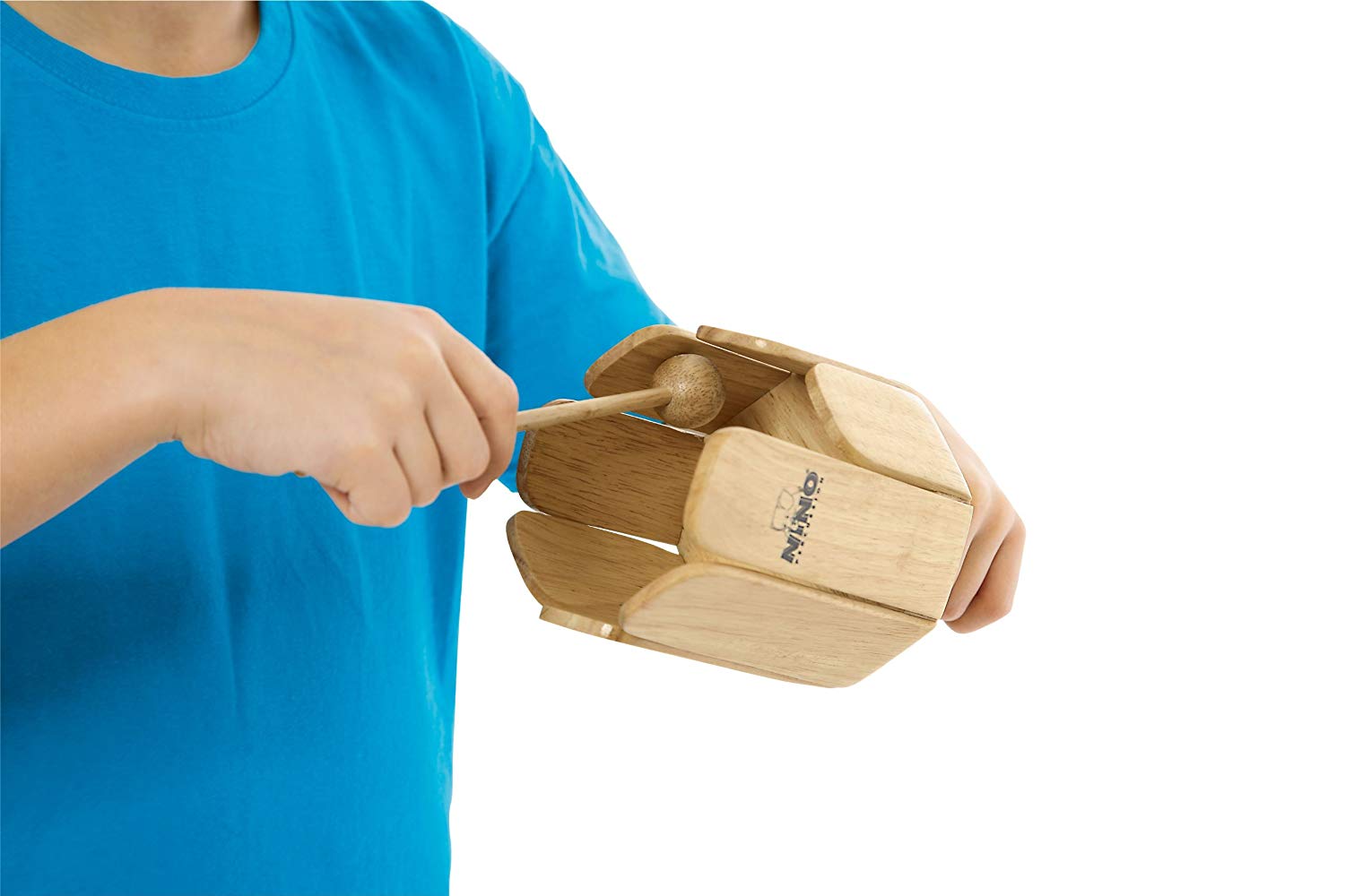 Nino Percussion Wood Stirring Drum, Large Musical Instrument for Children from 4 Years, Incl. Wooden Mallet, Siam Oak - Image 3
