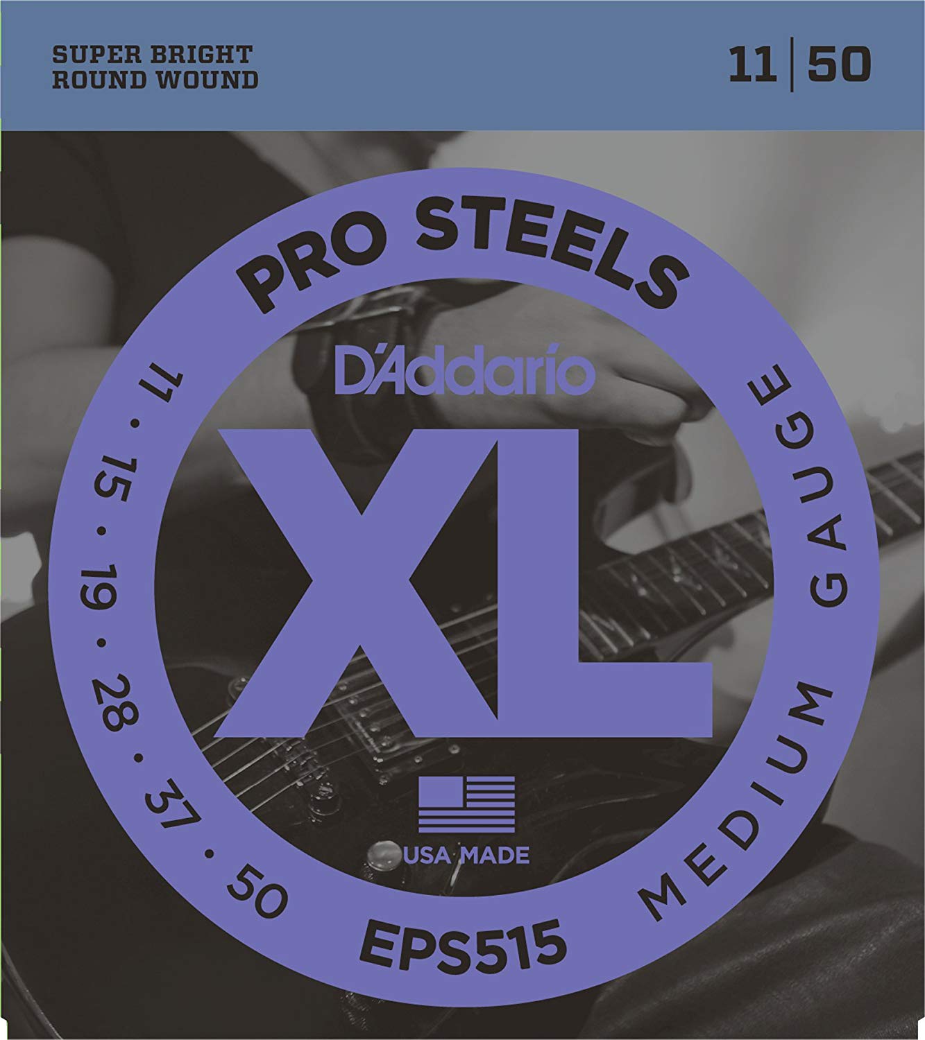 D'Addario Guitar Strings, ProSteels Electric Guitar Strings, Round Wound, Brighter, Crunchier, Increased Sustain, EPS515