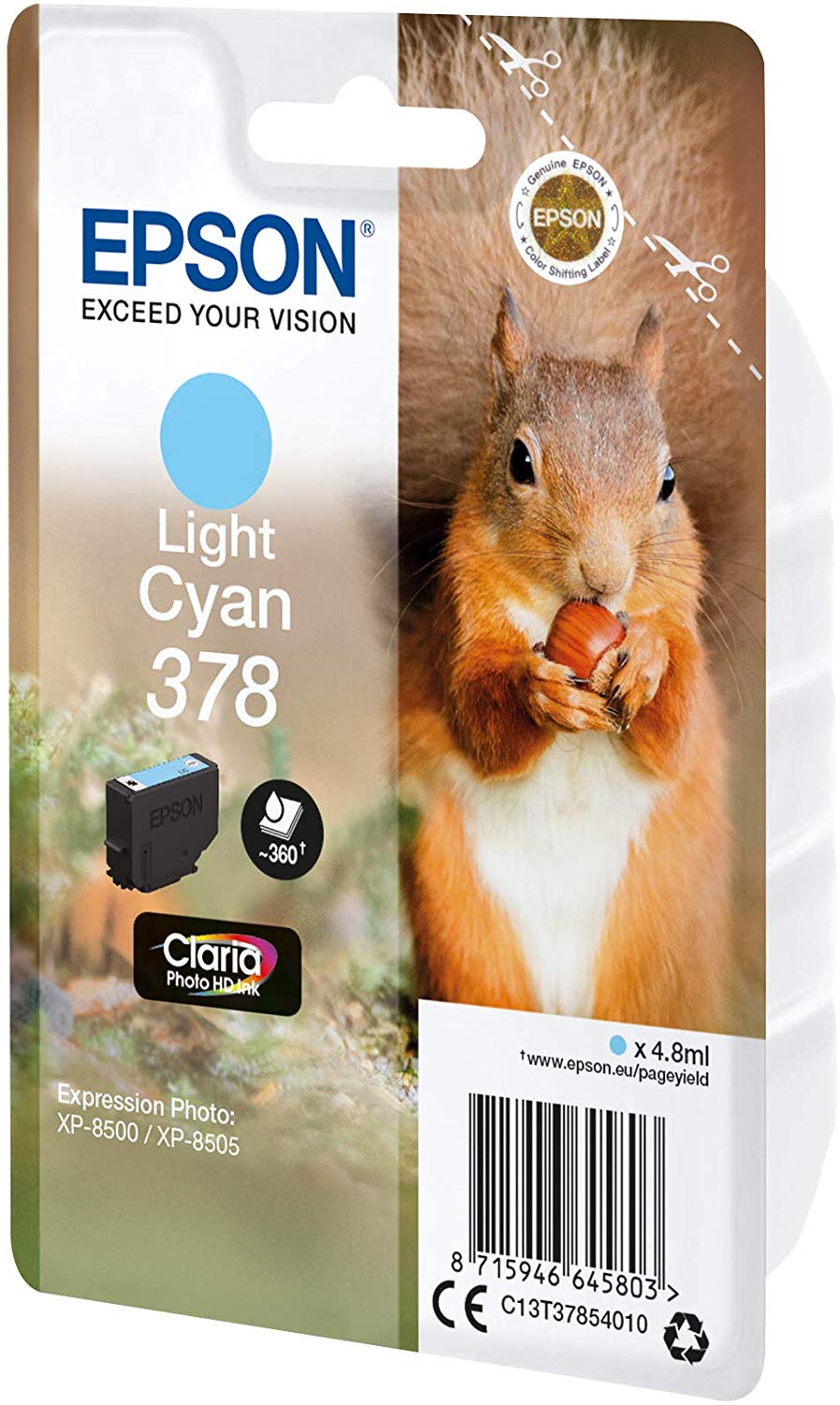 Epson C13T37854020 Inkjet Cartridge - Cyan - Image 2